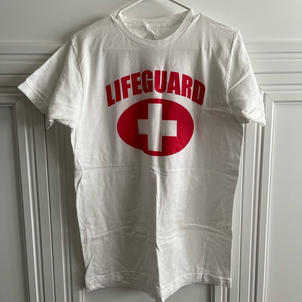 Unisex Lifeguard T-Shirt - White and Red